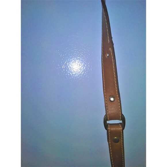 Brahmin Crossbody Gorpcore Bag 70s 80s FairyGrunge Croc Embossed Brown Leather - Picture 4 of 9